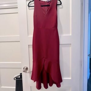 Alice & Olivia Red dress with middle slit